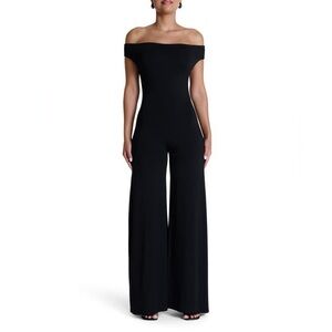 Naked Wardrobe Black Off-Shoulder Jumpsuit